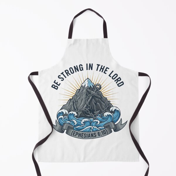 Item preview, Christian Mountain Anchor Faith Verse Art - Be Strong in the Lord. designed and sold by loveandlightrb.