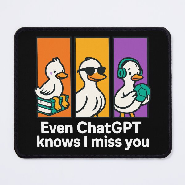 Item preview, Even ChatGPT Knows I Miss You – Cute Couples AI Humor Design designed and sold by Minimum-Rage.