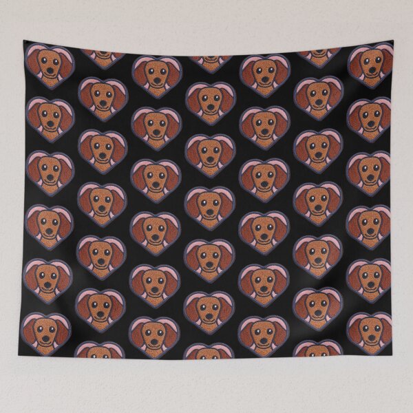 Item preview, Dachshund Sausage Dog Patch Embroidery Fabric Stitched Patch designed and sold by HappyPatchClub.