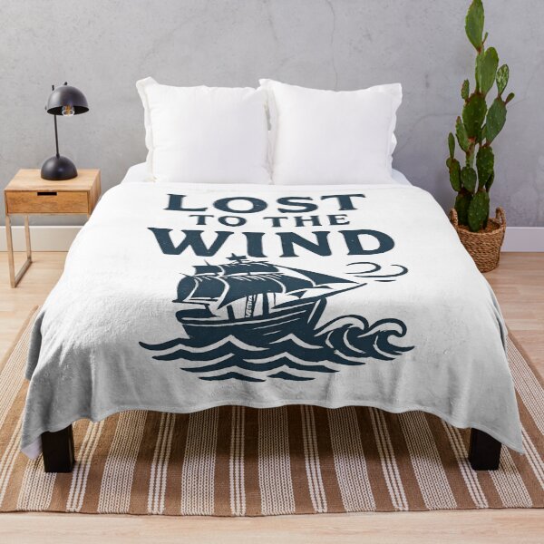 Item preview, Vintage Nautical Sailing Ship Art - Lost to the Wind Quote Tee. designed and sold by The-T-In-Retro.