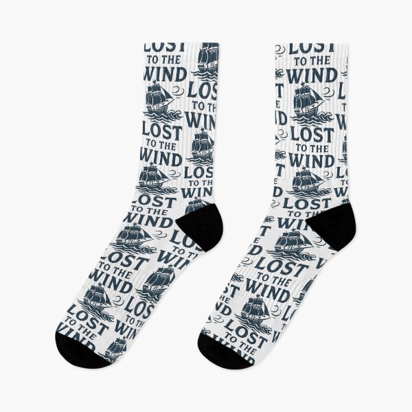 Item preview, Vintage Nautical Sailing Ship Art - Lost to the Wind Quote Tee. designed and sold by The-T-In-Retro.