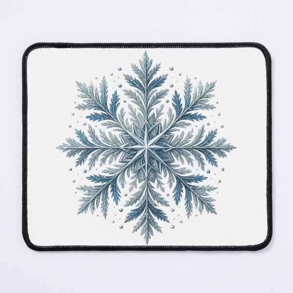 Item preview, Elegant Blue Ice Crystal Snowflake Winter Design designed and sold by ArtfulWeave.