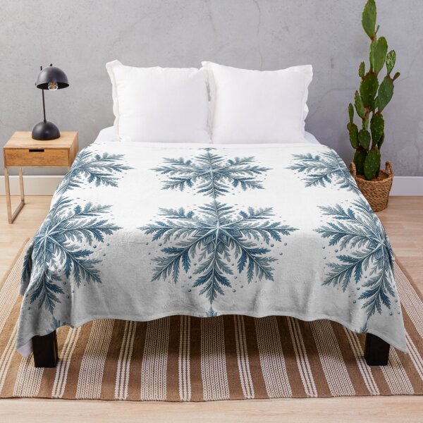 Item preview, Elegant Blue Ice Crystal Snowflake Winter Design designed and sold by ArtfulWeave.