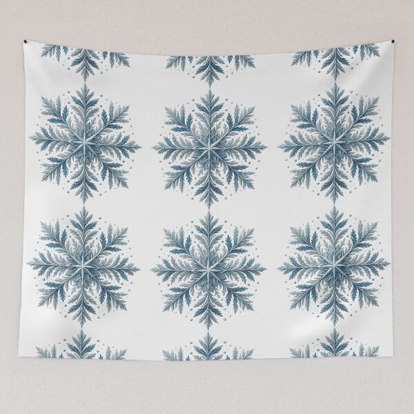 Item preview, Elegant Blue Ice Crystal Snowflake Winter Design designed and sold by ArtfulWeave.