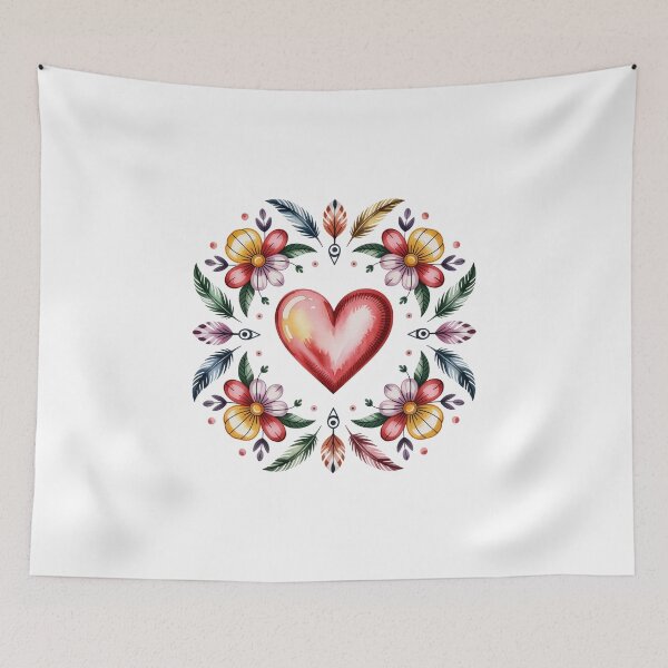Item preview, Heart Surrounded by Colorful Flowers designed and sold by jkrphoto.