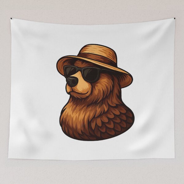 Item preview, Cool Bear Energy — Straw Hat & Sunglasses Vibes designed and sold by ArteeInnovation.