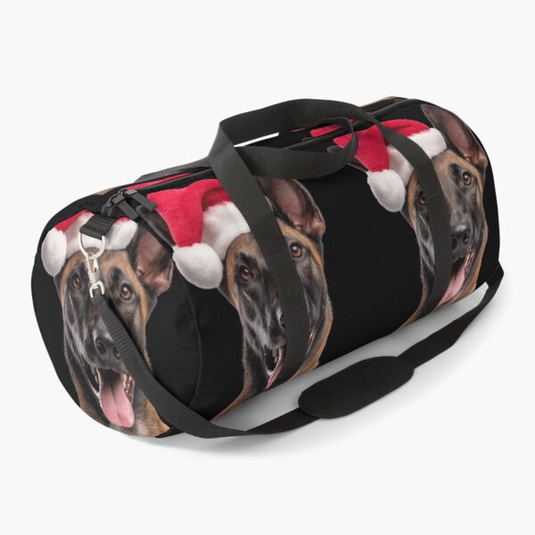 Item preview, Belgian Malinois dog with Christmas Hat – Festive Belgian Malinois Xmas Design designed and sold by LazyOwlStore.