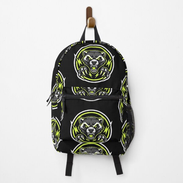 Item preview, Electric Honey Badger Mascot Logo Gaming eSports Neon Yellow Lightning Aggressive Animal Graphic designed and sold by bvdesignart.