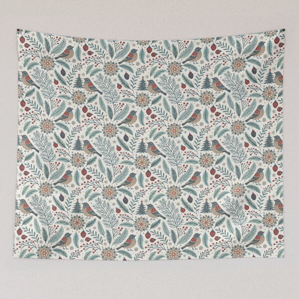 Item preview, Mixed Winter Birds Tile designed and sold by Shuga-Design.