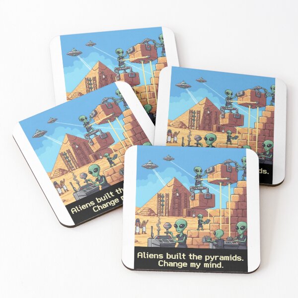 Item preview, The pyramids were built by aliens. designed and sold by Funktastic Designs.