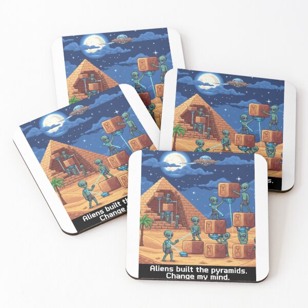 Item preview, The pyramids were built by aliens. designed and sold by Funktastic Designs.