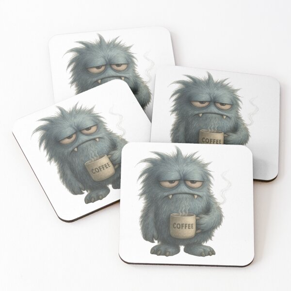 Item preview, „Sleepy Coffee Monster“ designed and sold by Tinosshop.