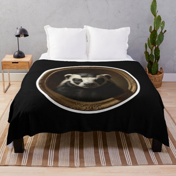 Item preview, Retrato de tejón real, pintura al óleo clásica, marco vintage, arte animal, regalo designed and sold by bvdesignart.
