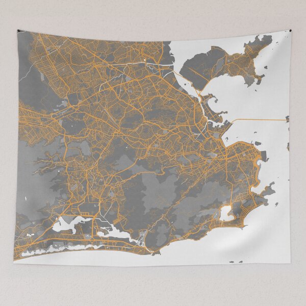 Item preview, Rio de Janeiro City Map of Brazil - Bauhaus designed and sold by deMAP.