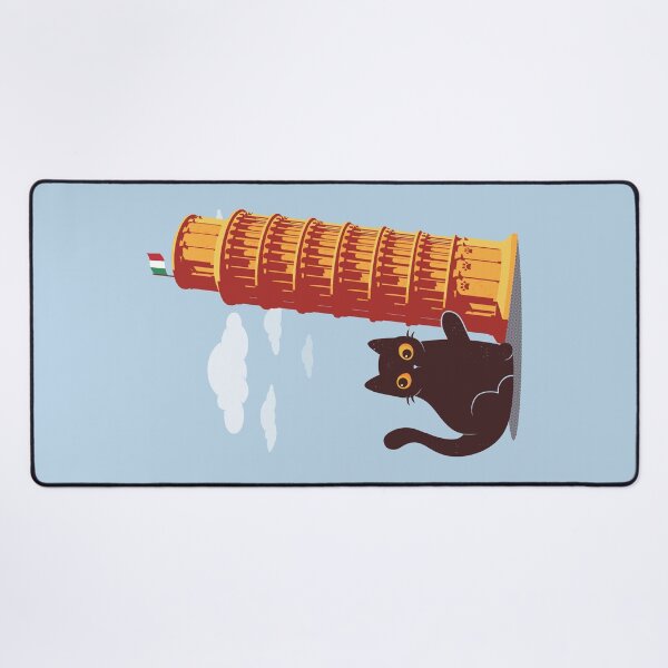 Item preview, Funny Cat in Pisa – Cute Kitty at the Leaning Tower of Italy designed and sold by erion5k.