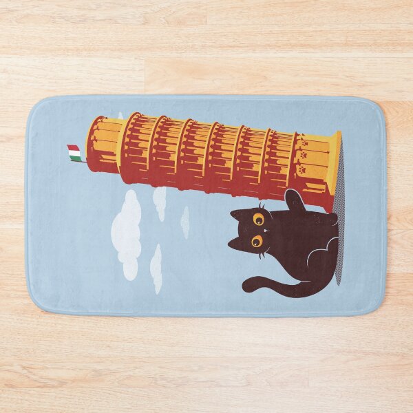 Item preview, Funny Cat in Pisa – Cute Kitty at the Leaning Tower of Italy designed and sold by erion5k.
