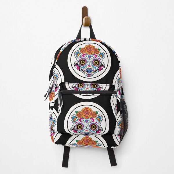 Item preview, Sugar Skull Honey Badger Day of the Dead Dia de Muertos Calavera Colorful Flower Crown Art designed and sold by bvdesignart.