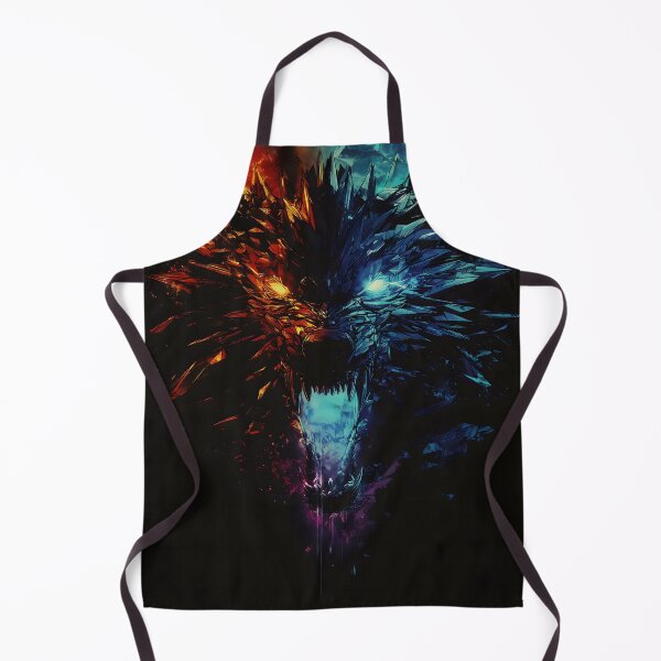 Item preview, Fiery and Icy Wolf Digital Art designed and sold by Pir8prints.