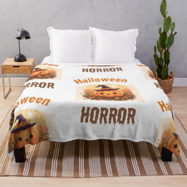 Item preview, Cute Halloween Horror Pumpkin T-Shirt – Kawaii Witch Hat Design for Kids & Adults | Funny Fall Tee | Spooky Cute Autumn Apparel designed and sold by SassyArtist9006.