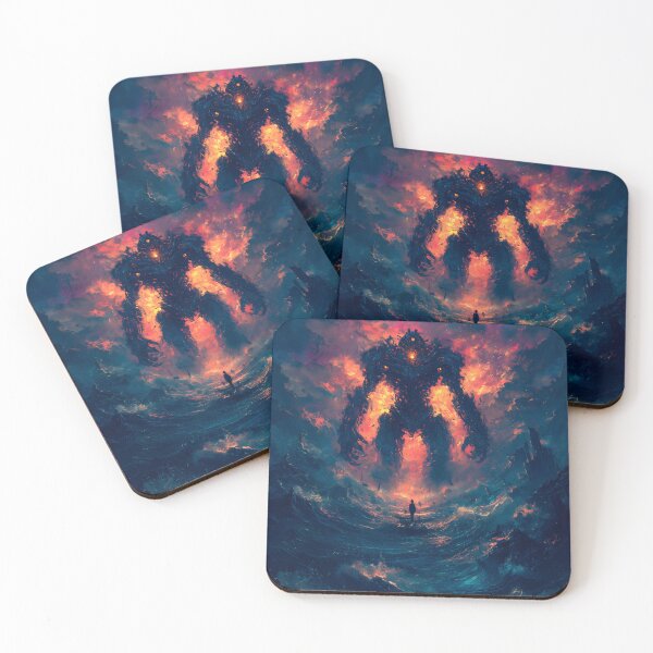 Item preview, Fiery Giant Above the Ocean designed and sold by Pir8prints.