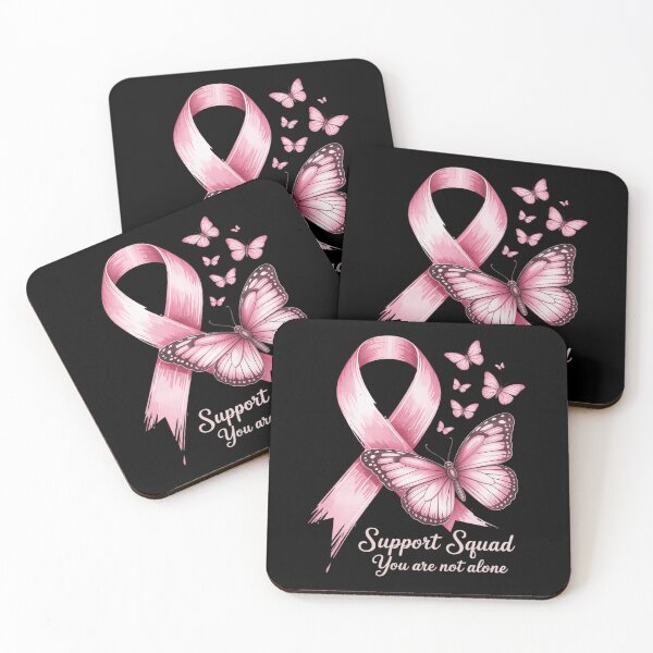 Item preview, Breast Cancer Ribbon Butterfly Support Squad designed and sold by TrinaEspinoza.