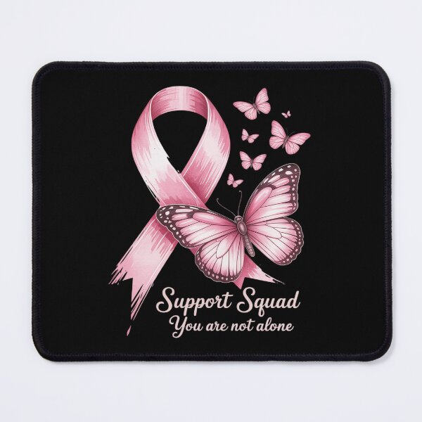 Item preview, Breast Cancer Ribbon Butterfly Support Squad designed and sold by TrinaEspinoza.
