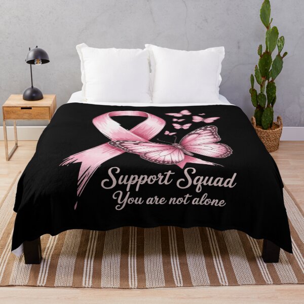 Item preview, Breast Cancer Ribbon Butterfly Support Squad designed and sold by TrinaEspinoza.