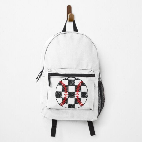 Item preview, Checkered Baseball Pattern with Red Stitching designed and sold by ArtfulWeave.