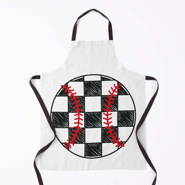 Item preview, Checkered Baseball Pattern with Red Stitching designed and sold by ArtfulWeave.