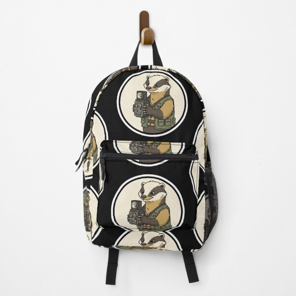 Item preview, Vintage Photographer Honey Badger with TLR Camera Retro Wildlife Photo Journalist Gift designed and sold by bvdesignart.