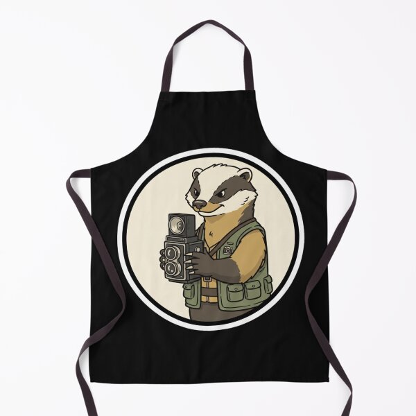 Item preview, Vintage Photographer Honey Badger with TLR Camera Retro Wildlife Photo Journalist Gift designed and sold by bvdesignart.