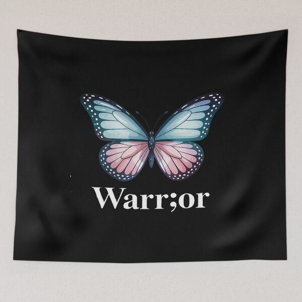 Item preview, Butterfly Semicolon Warrior Suicide Prevention Awareness designed and sold by TrinaEspinoza.