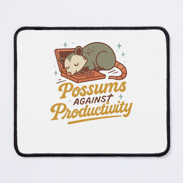 Item preview, Possums Against Productivity Retro Humor Quote designed and sold by LuminOrb.