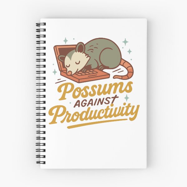 Item preview, Possums Against Productivity Retro Humor Quote designed and sold by LuminOrb.