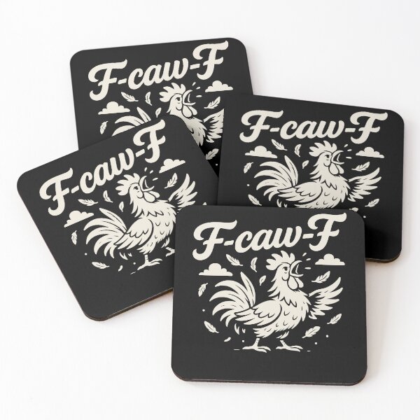 Item preview, F-Caw-F Funny Chicken Rooster Humor Quote designed and sold by LuminOrb.
