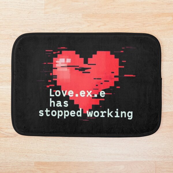 Item preview, Love.ex.e Has Stopped Working – Digital Heart Error T-Shirt designed and sold by Antik by Schulz.