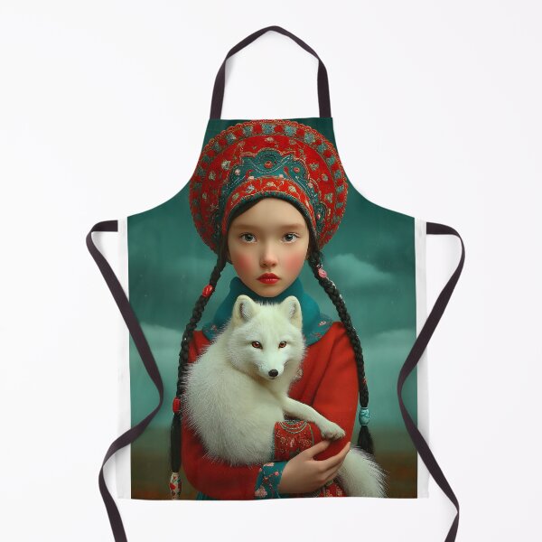 Item preview, Mysterious Girl with Fox in Traditional Attire designed and sold by Artessie.