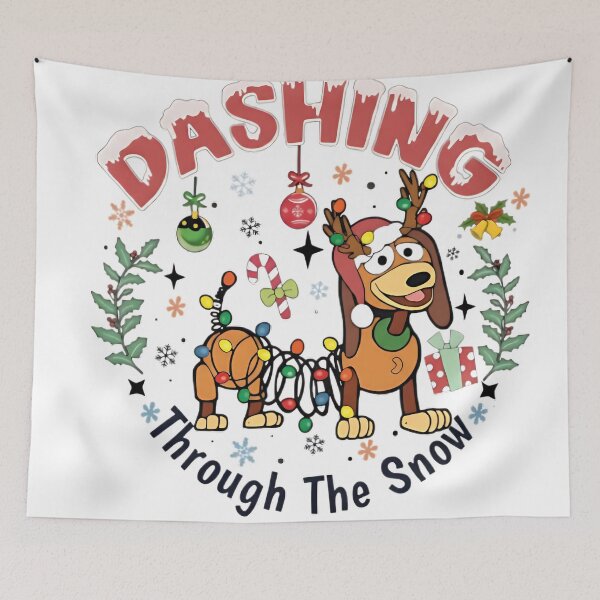 Item preview, Dashing Through The Snow Christmas Dog PNG, Cute Holiday Clipart, Funny Reindeer Dog with Lights, Festive Cartoon Design for Christmas Crafts designed and sold by JohnCookaaa.