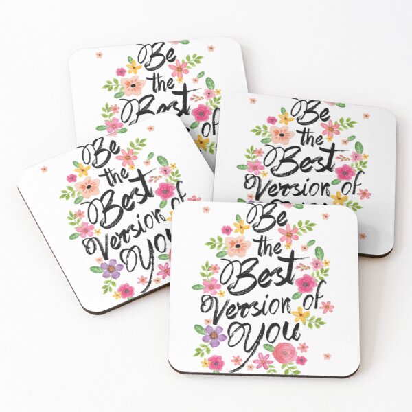 Item preview, Be the Best Version of You – Floral Motivation Quote designed and sold by AesthinkArt.
