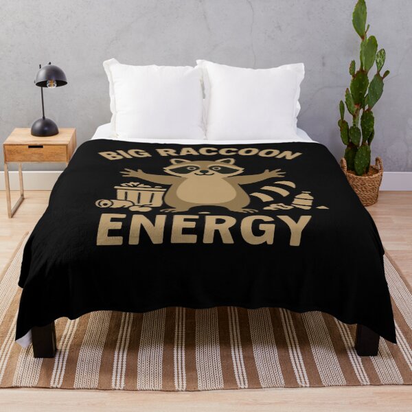 Item preview, Big Raccoon Energy Funny Meme Quote designed and sold by LuminOrb.