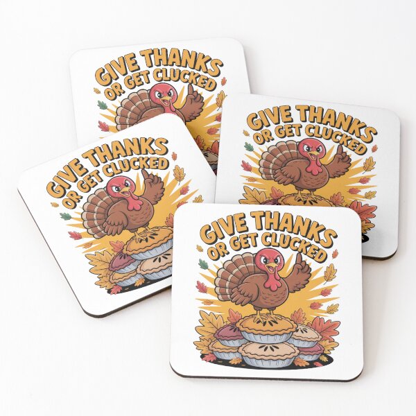 Item preview, Sarcastic Thanksgiving Quote – Give Thanks or Get Clucked designed and sold by RDRdesign.