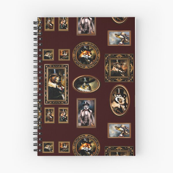 Item preview, Vintage Animal Art: Animal Gentlemen Portrait Pattern | Animal Art | Oil Painting | Animal Portrait | Crimson Background designed and sold by UnhingedBird.