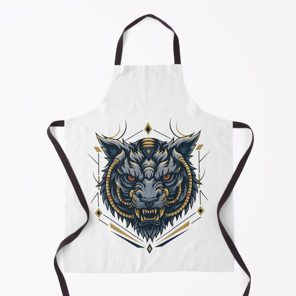 Item preview, Fierce Robotic Tiger Head with Futuristic Elements designed and sold by ArtfulWeave.