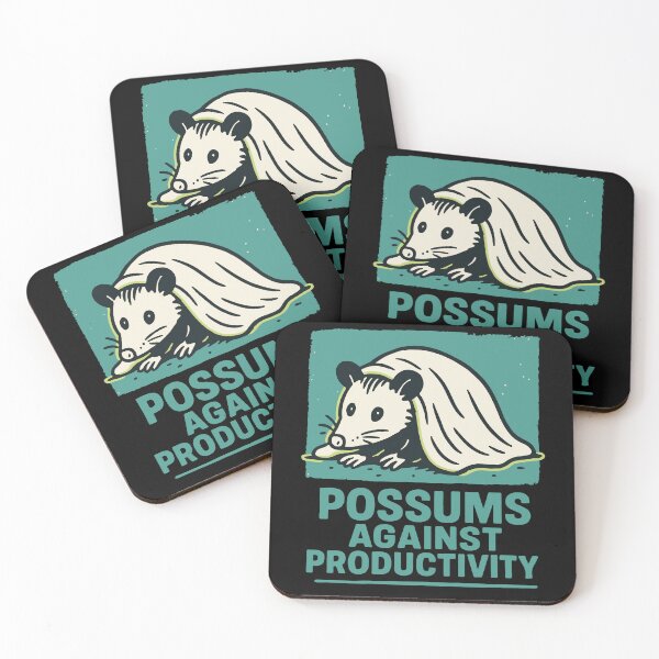 Item preview, Possums Against Productivity Humor Quote designed and sold by LuminOrb.