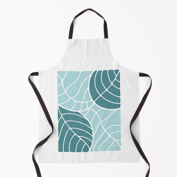 Item preview, Abstract Leaf Pattern in Blue Tones Minimalist Style designed and sold by ArtfulWeave.