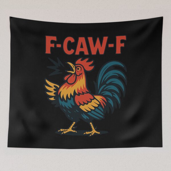 Item preview, F-Caw-F Funny Chicken Humor Rooster Meme designed and sold by LuminOrb.