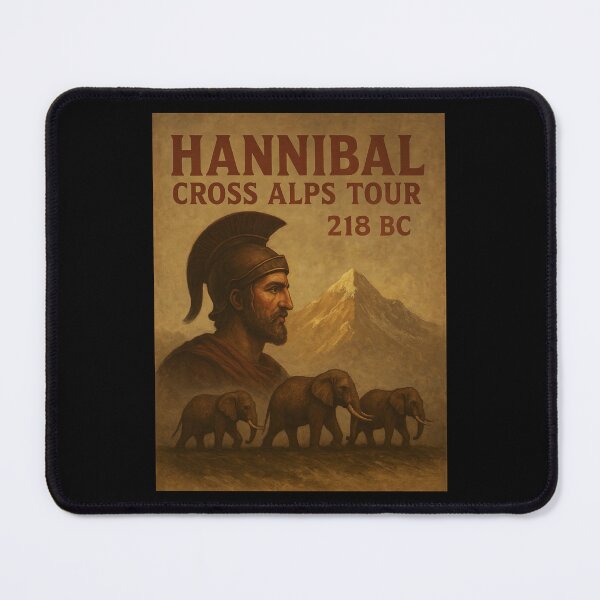 Item preview, Hannibal Cross Alps Tour 218 BC designed and sold by Retr0Tshirts.