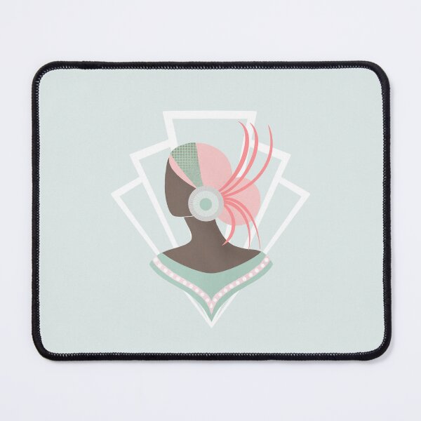 Item preview, Art Deco showgirl with pink hair designed and sold by Home Cyn Home.