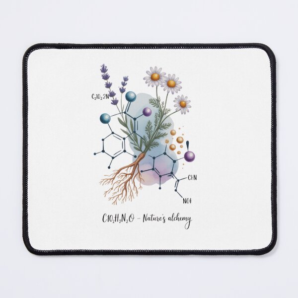 Item preview, Serotonin Molecule Botanical Art - Anxiety Relief - Witchy Science Gift designed and sold by Zenka Design's.