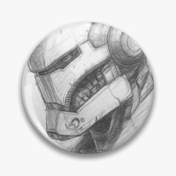 Item preview, Space Droid Sketch designed and sold by Leon Woods Pencil Art.